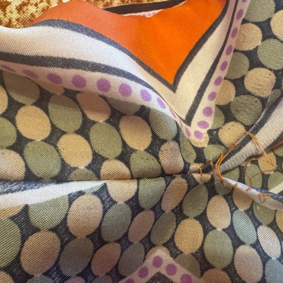 EY Signature Especially Your Orange Colorful Cafton Poncho Muumuu One Size - Picture 15 of 15